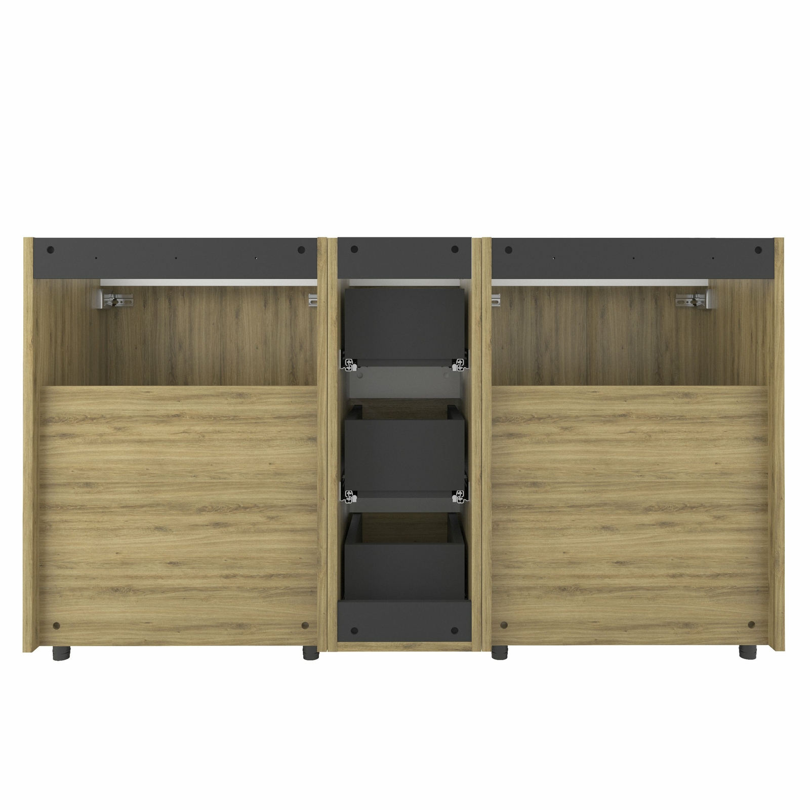 Tennesse 60″ Vanity Base Cabinet | Ginger Oak Wood | 60 X 33,5 X 21,5 In