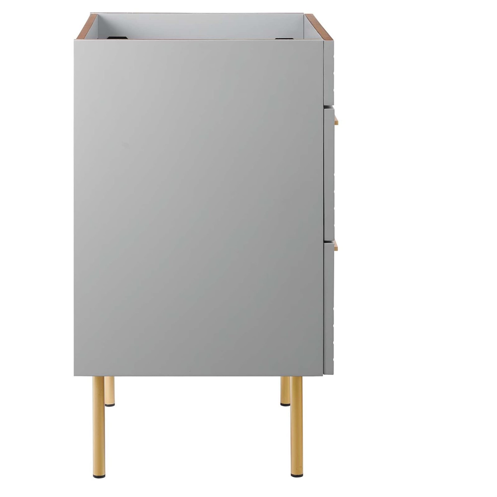 Modway Daybreak 23.5″ Particleboard MDF Wood and Metal Bathroom Vanity in Gray