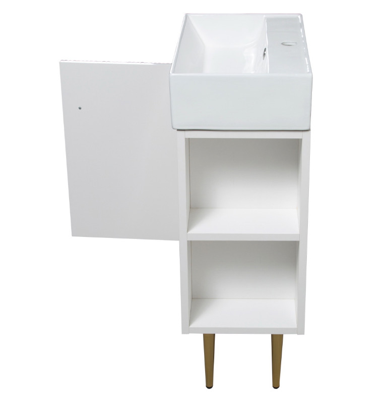 21.6″ Vanity Base Only – Open Shelf on the Right – White (24V06-21WHR)