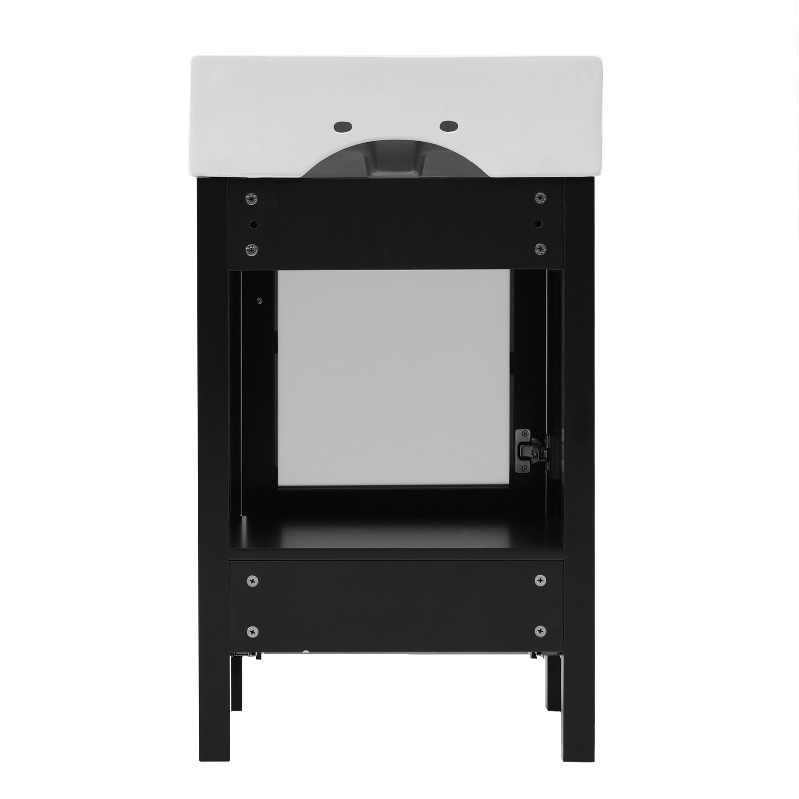 20-Inch Bathroom Vanity with Ceramic Sink and Storage Cabinet