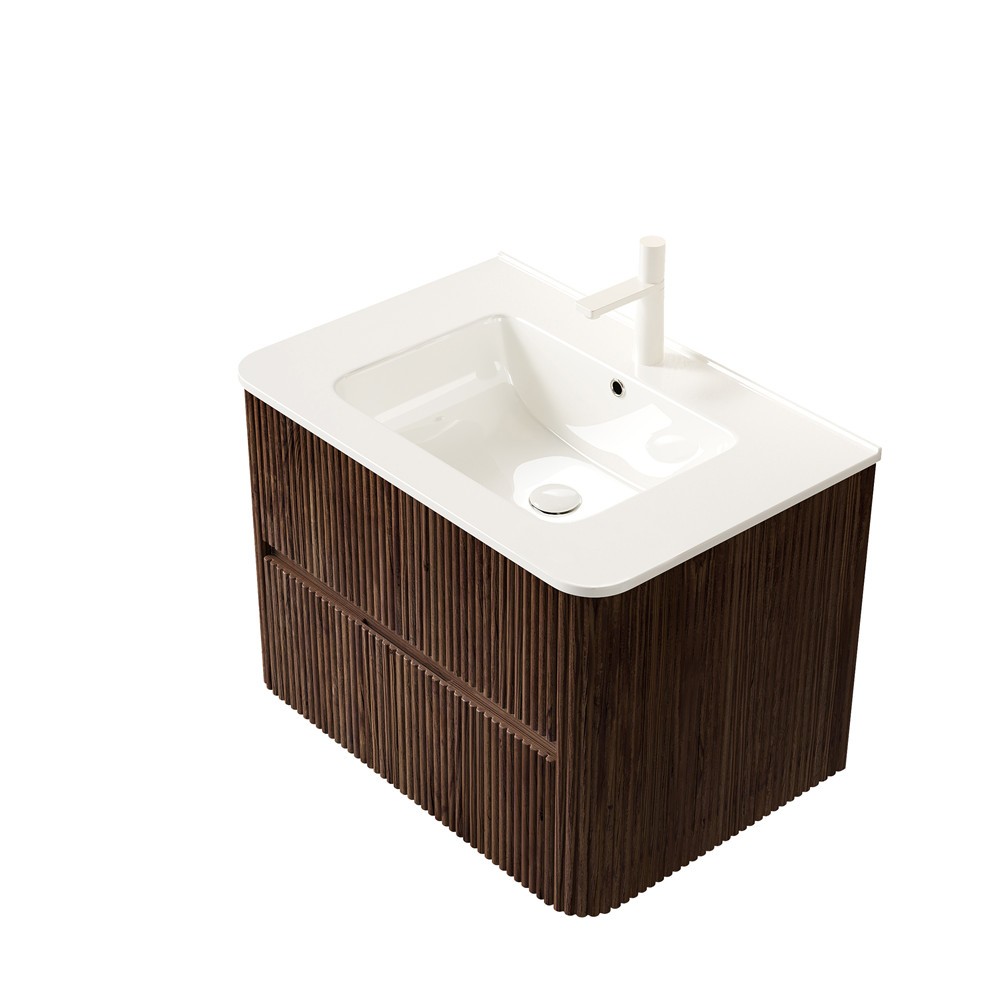 24″ 30″ 36″ Wall Mounted Bathroom Vanity with Sink, Floating Cabinet, 2 Drawers
