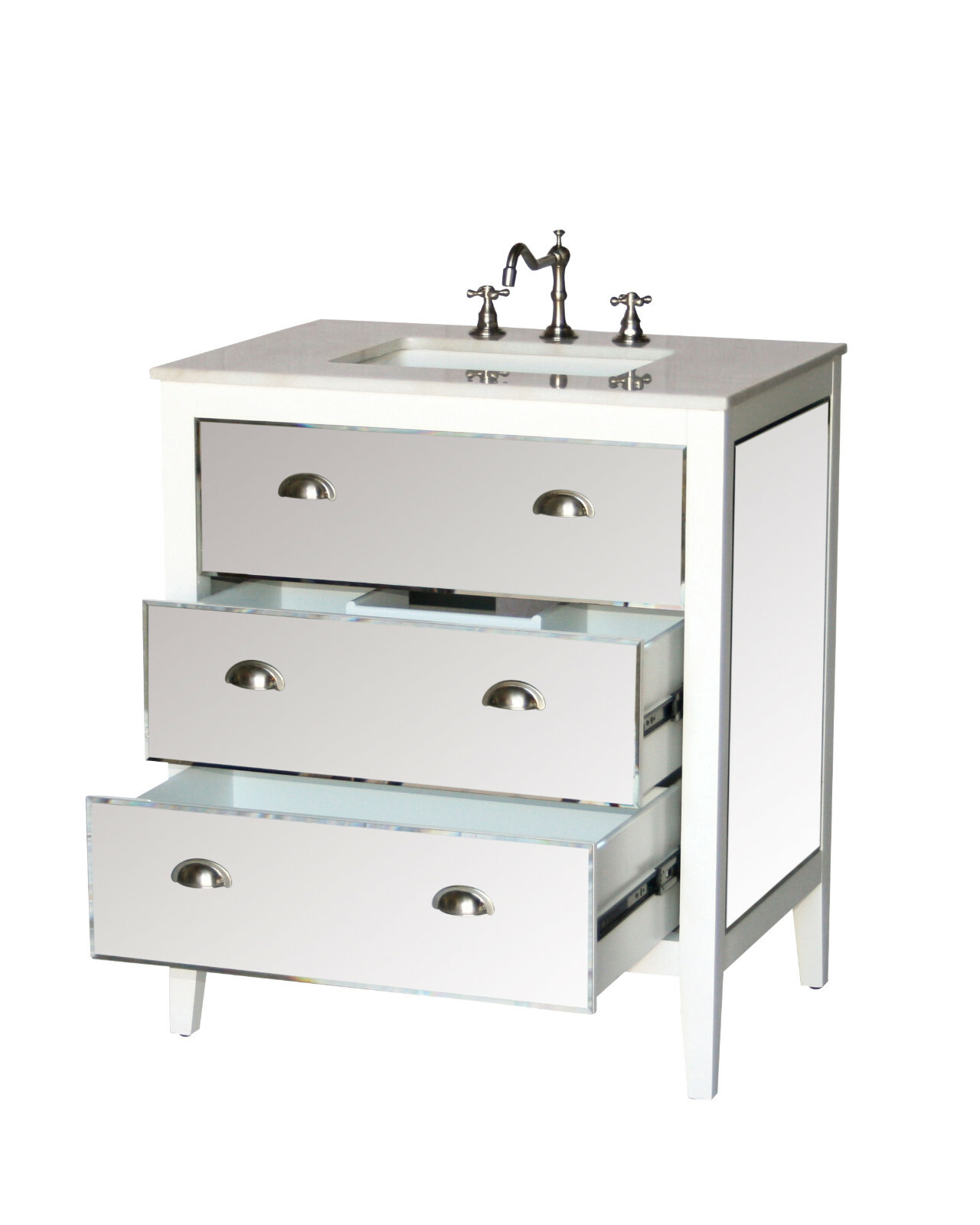 30-Inch Contemporary Style Single Sink Bathroom Vanity Model 2610-W
