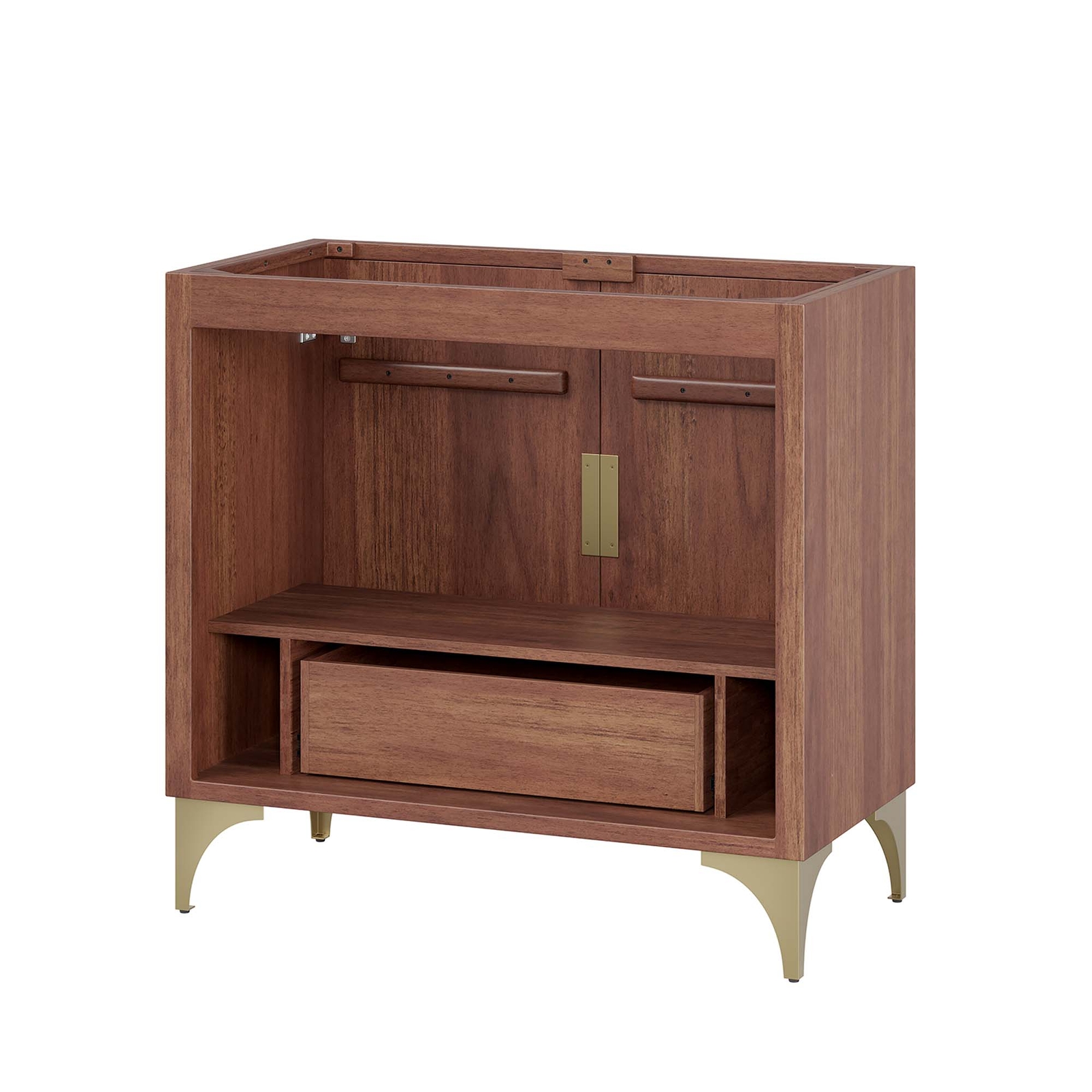 Modway Daylight 36″ Bathroom Vanity Cabinet in Walnut – Sink Basin Not Included