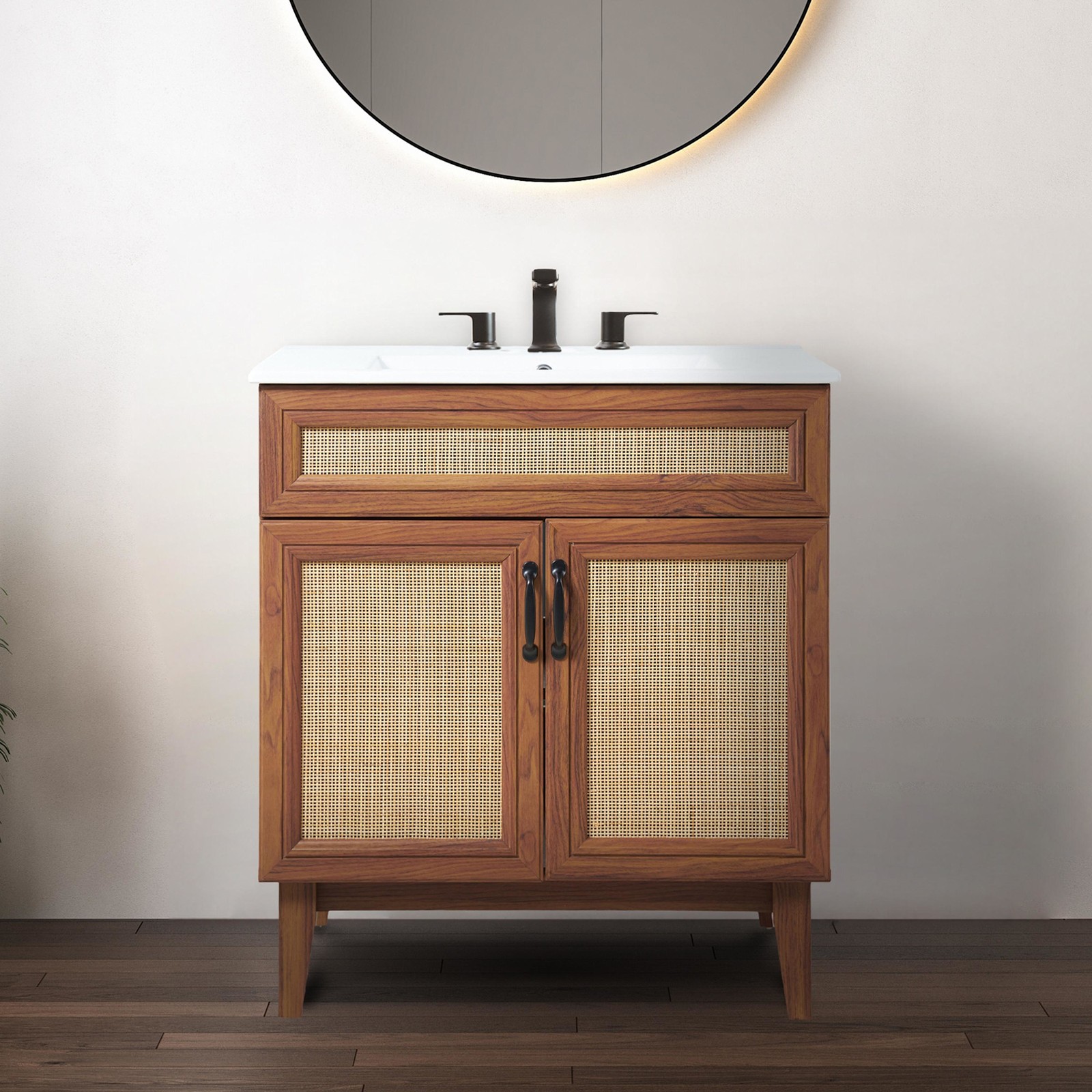 JONATHAN Y Lighting VAN1010 Javer 30″ Single – Wood
