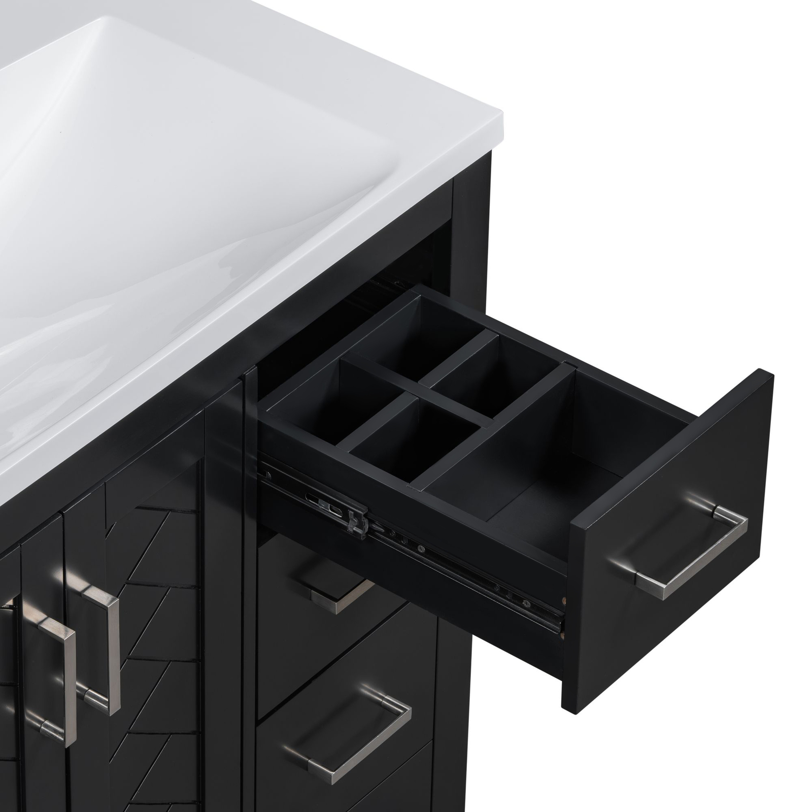 30″ Bathroom Vanity with Sink, Freestanding Vanity Storage Cabinet, 3 Drawers