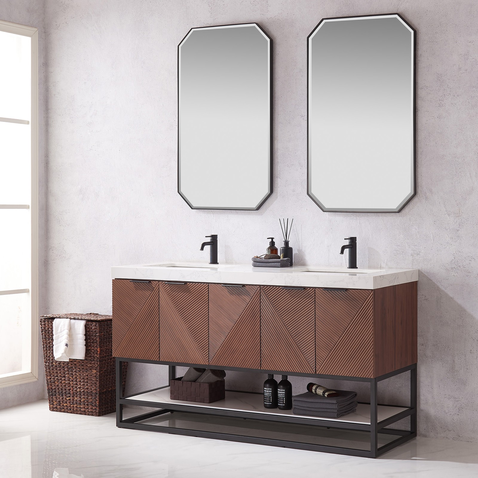 Miseno MV-NM-MAHO60DB-GWT Mahon 60″ – North American Deep Walnut