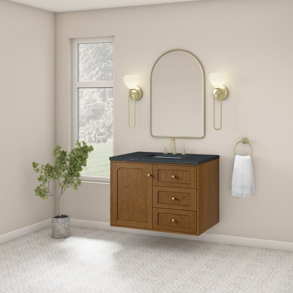 36″ James Martin Laurent 545-V36-HNO-3CSP Vanity Cabinet Charcoal Soapstone Top