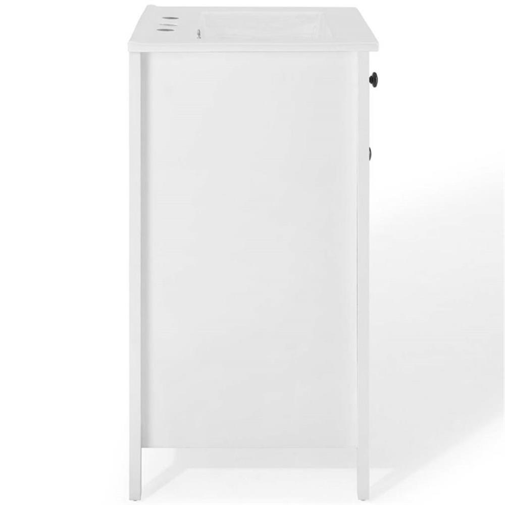 Modway Nantucket 24″ Modern Wooden Bathroom Vanity in White Finish