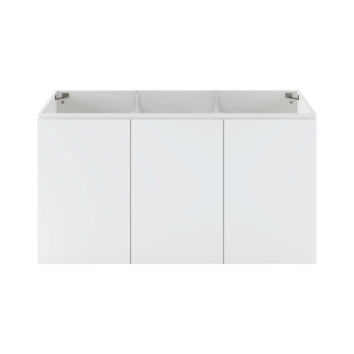 Modway Vitality 47″ Particleboard Melamine Wall-Mount Bathroom Vanity in White