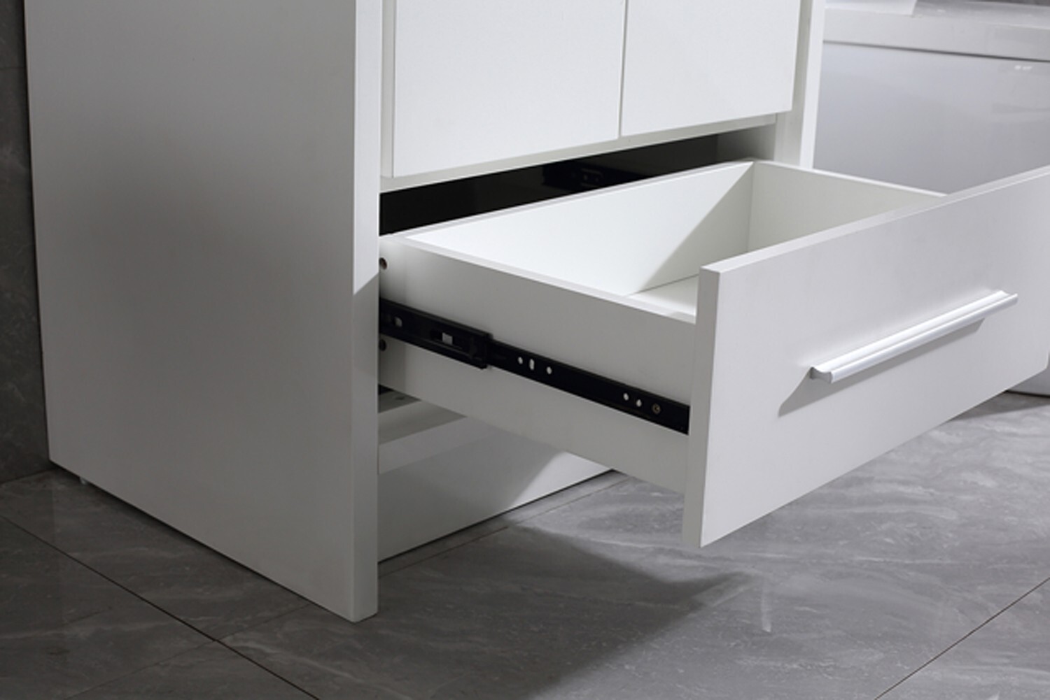 24″ Bathroom Vanity White Single Storage Free Standing Cabinet NO Sink & Faucet