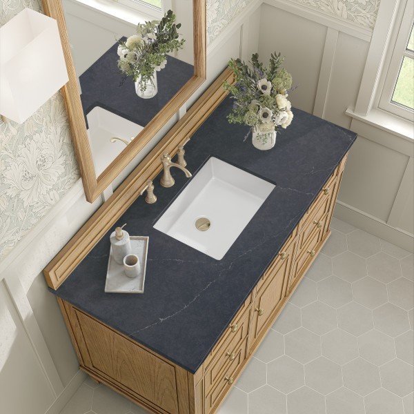 48″James Martin Lorelai 424-V48-LNO-3CSP Vanity Cabinet Charcoal Soapstone Top