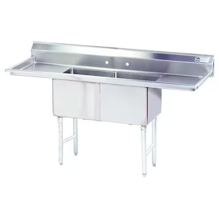 Advance Tabco Fc-2-1818-18Rl-X Scullery Sink 18 In X 18 In, 2, 2, Floor Mount,