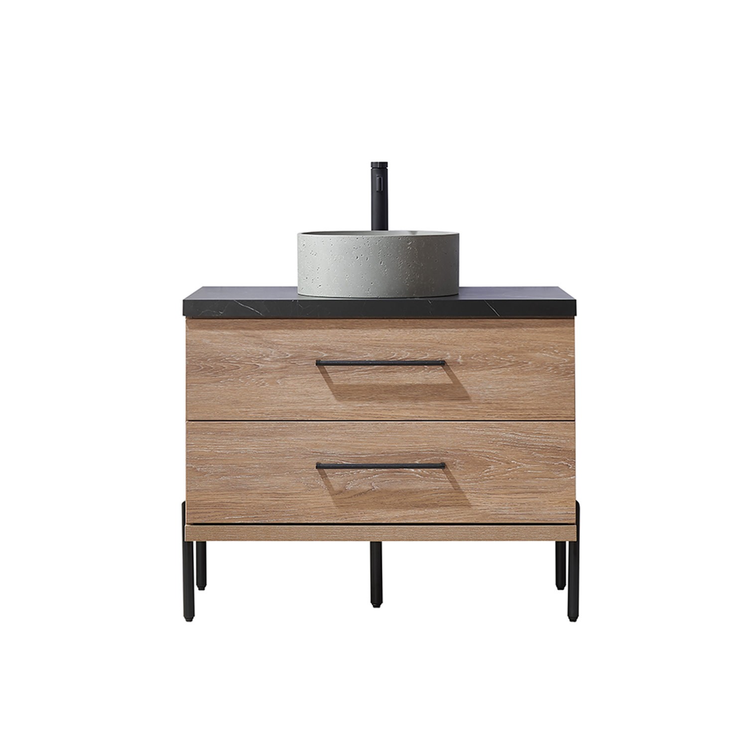 Miseno MV-NM-705136R Trento 36″ – North American Oak / Black