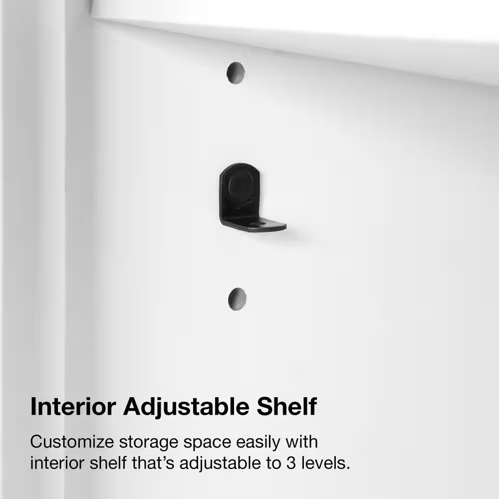 Doveton 36 In. Single Sink Freestanding White Bath Vanity with White Engineered