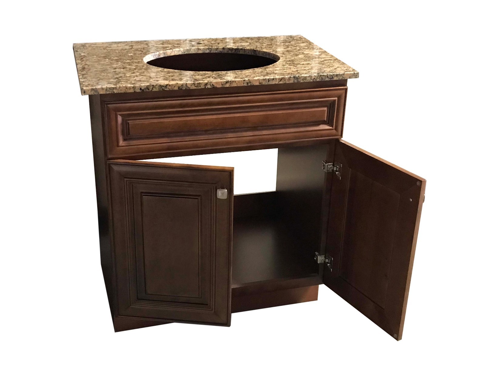 single Maple walnut Bathroom Vanity Base Cabinet solid wood 24″ 30″ 36″