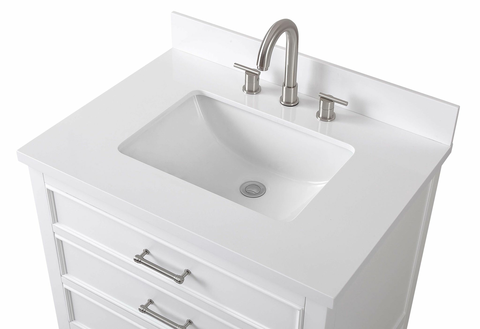 30 inch White Finish Single Sink Bathroom Vanity – Felton SKU # 7206