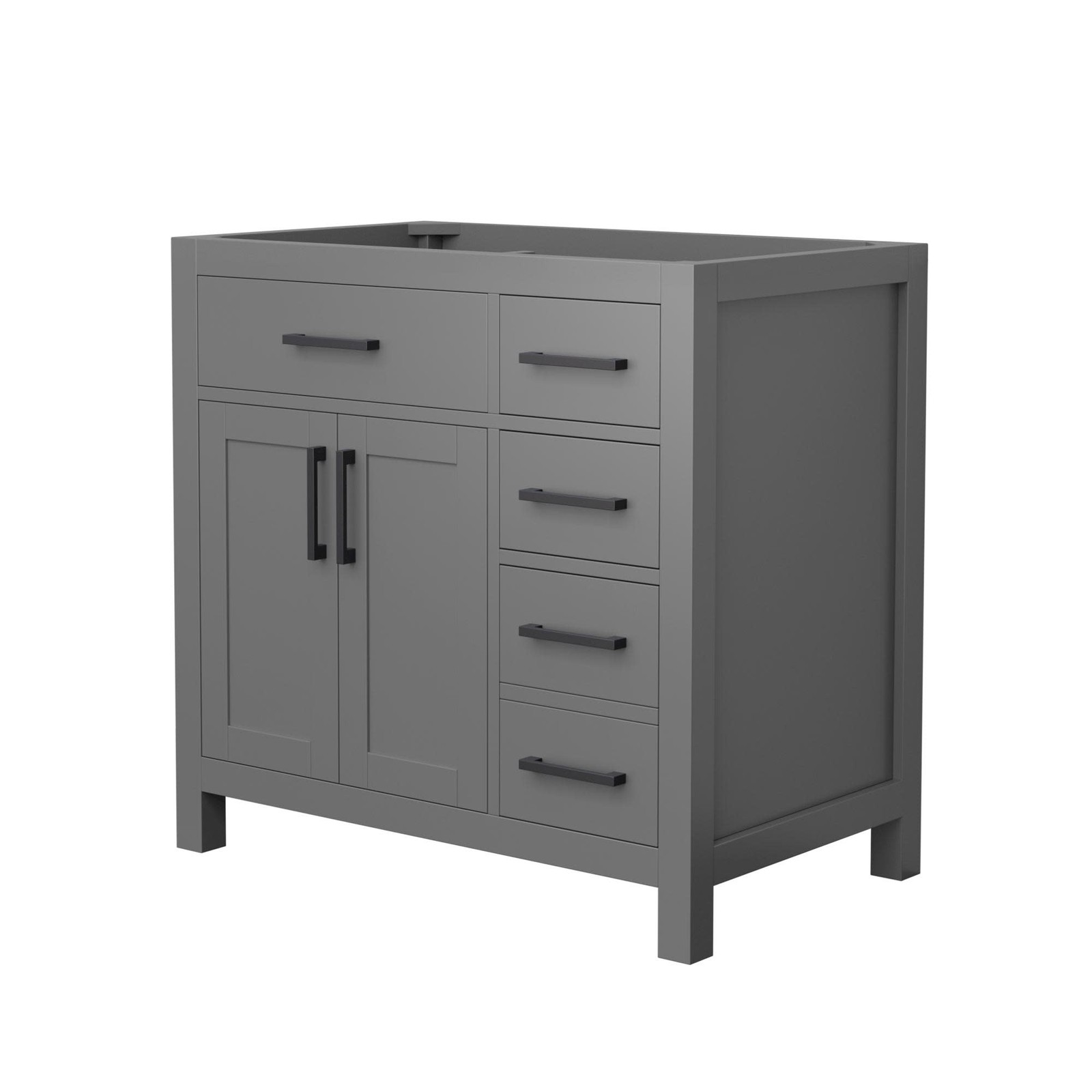 Wyndham Collection WCG242436S-CX-MXX Beckett 36″ Single – Dark Gray / Matte