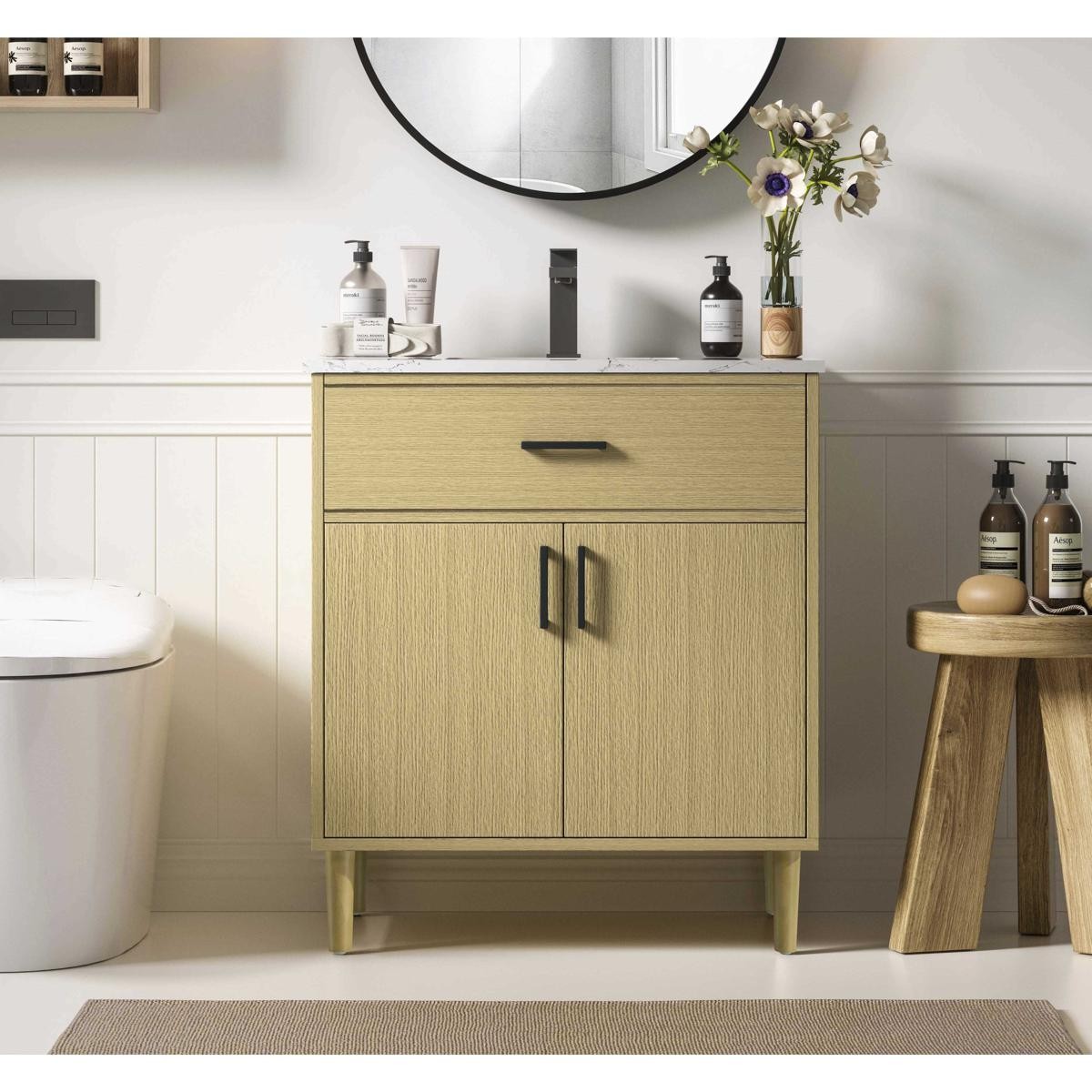 Elegant Lighting VF25030MHB Chandler Vanity Honey Brown