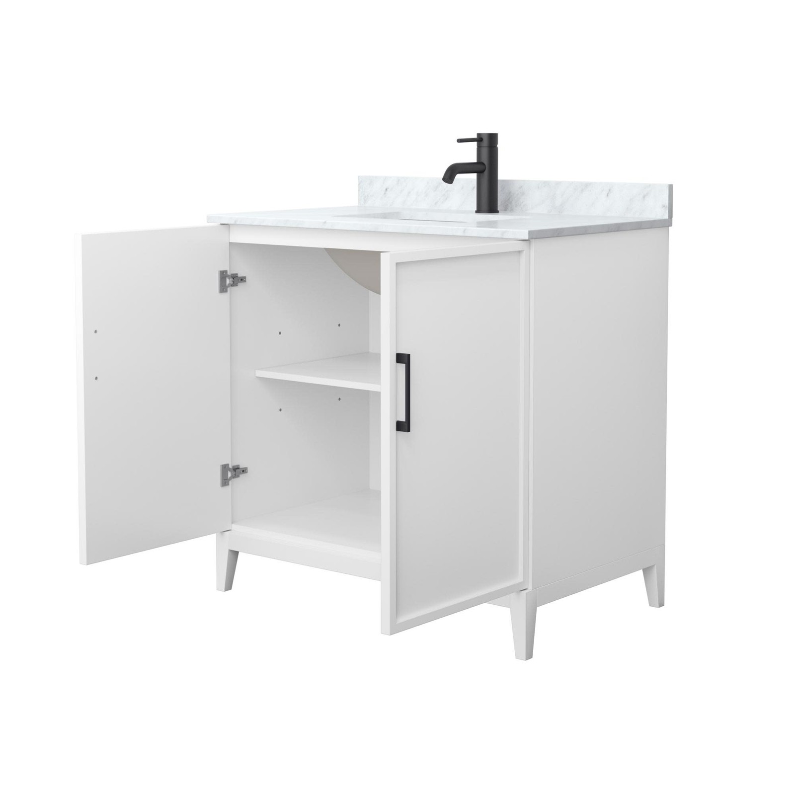 Wyndham Collection WCH717136S-CM-UNSMXX Elan 36″ – White / Brushed Nickel
