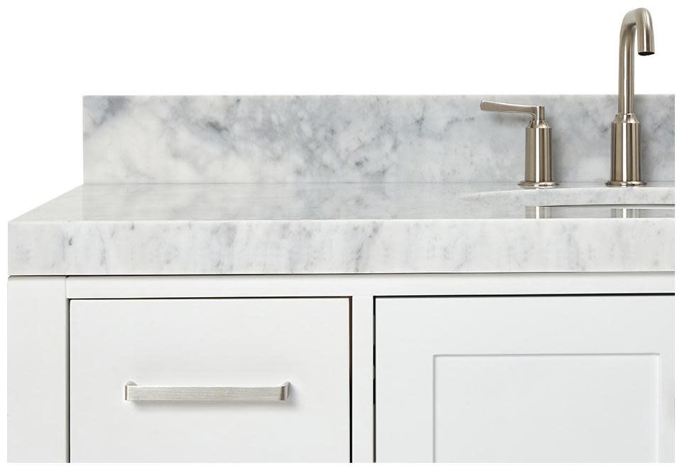 Ariel A048SCW5OVO Cambridge 48″ – Grey / Italian Carrara Marble Top / Brushed