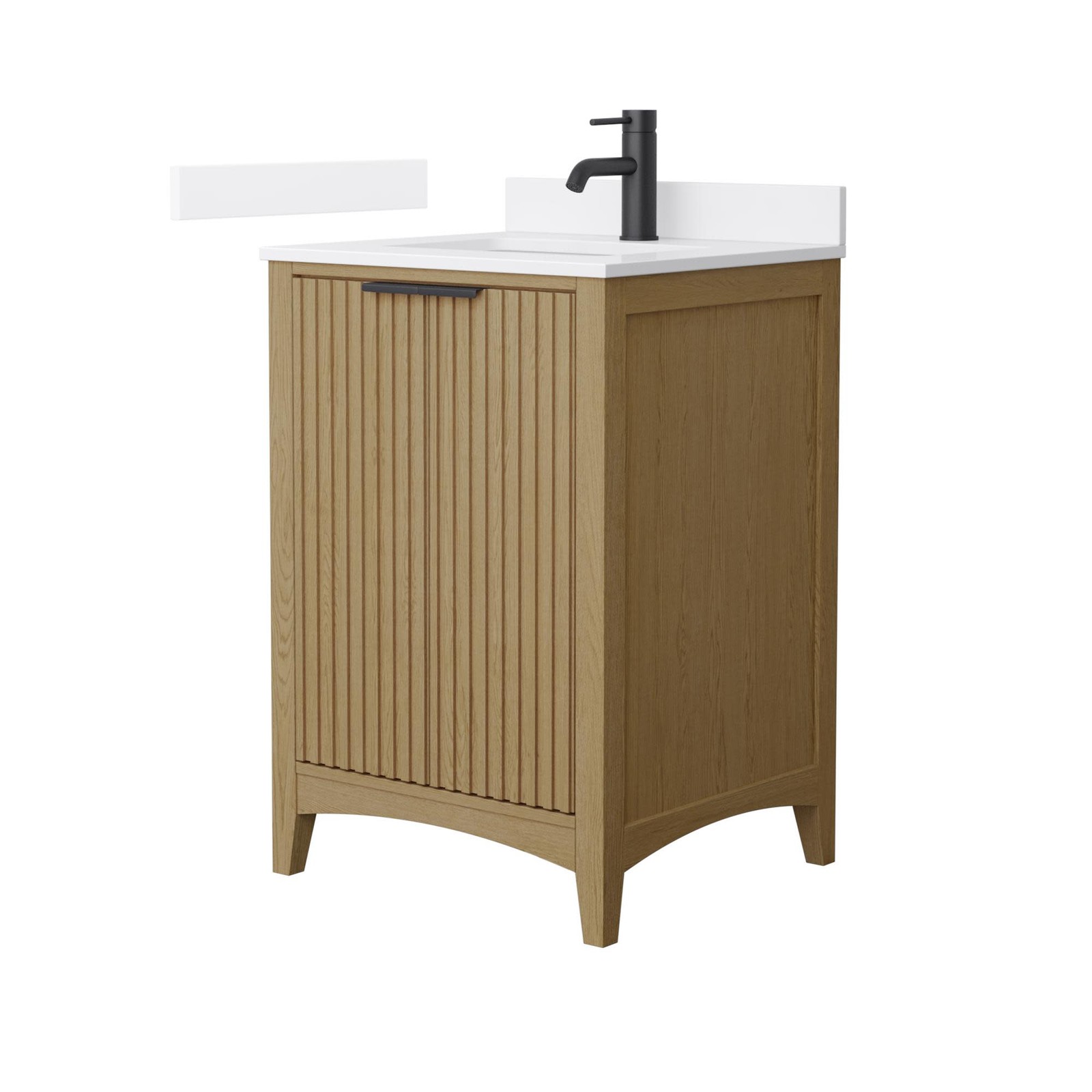 Wyndham Collection WCF9191-24S-VCA-UNSMXX Palmilla 24″ – Natural Oak / White