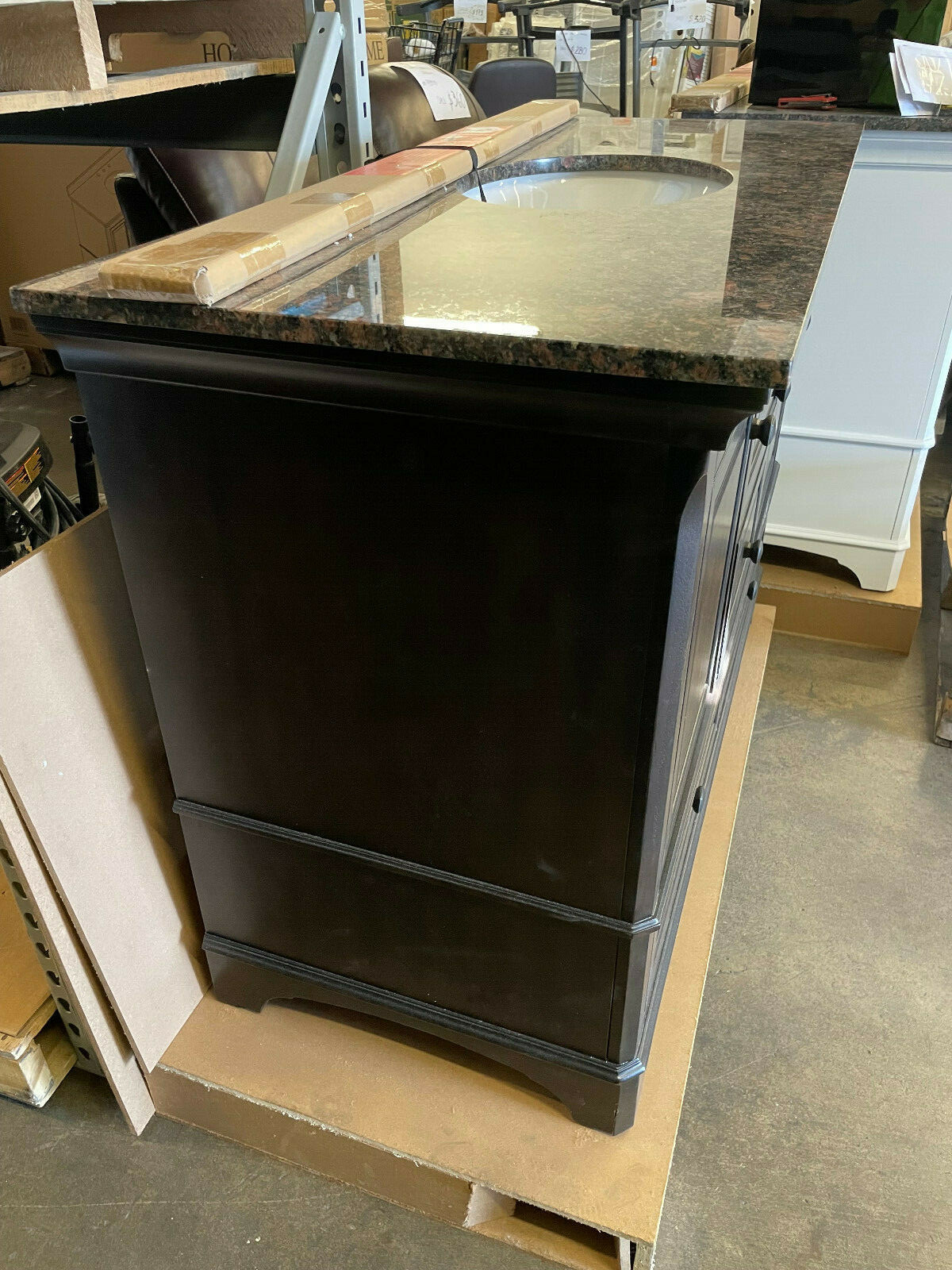 MOORPARK 49 in. BATH VANITY W GRANITE VANITY (BURNISHED WALNUT) HOME DECORATORS