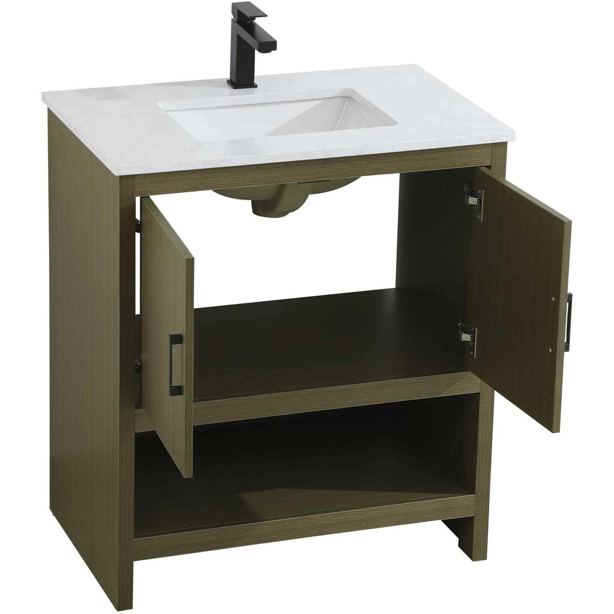Elegant Lighting VF25230MCB Ira Vanity Chestnut Brown
