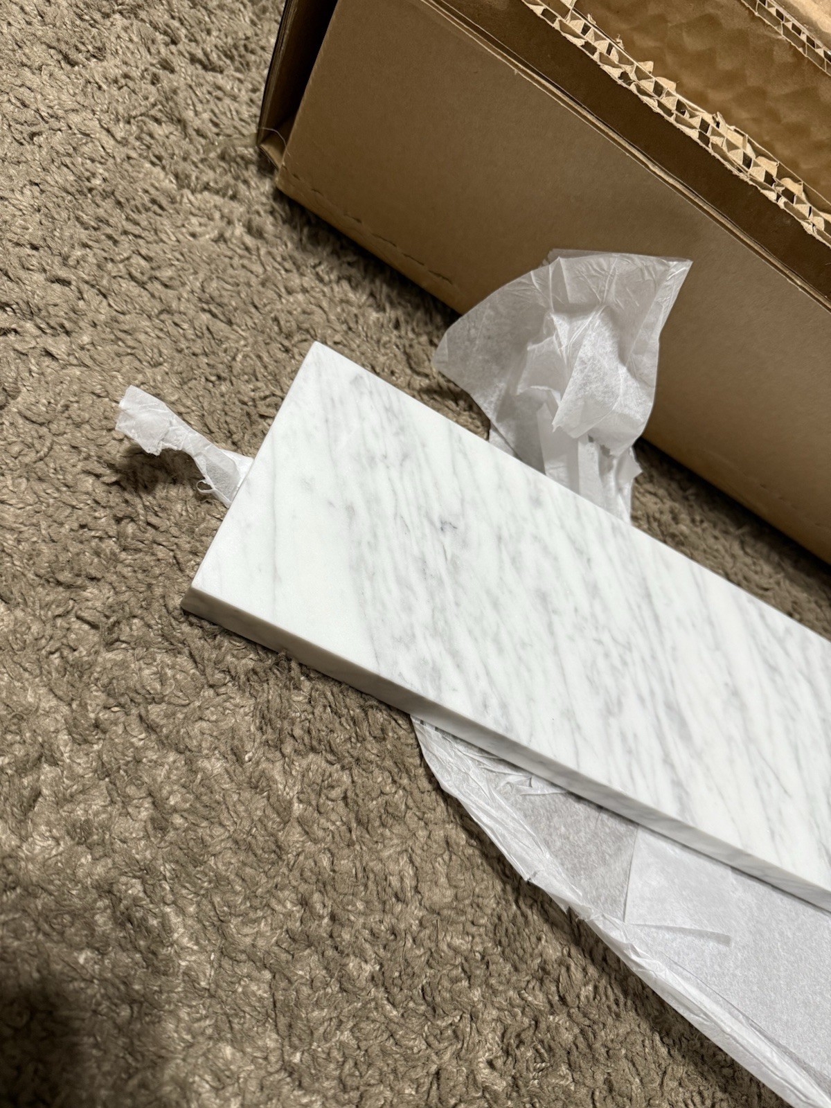 Home Decorators Collection MT22CW-SS 21.25″ Bath Marble Vanity Sidesplash White