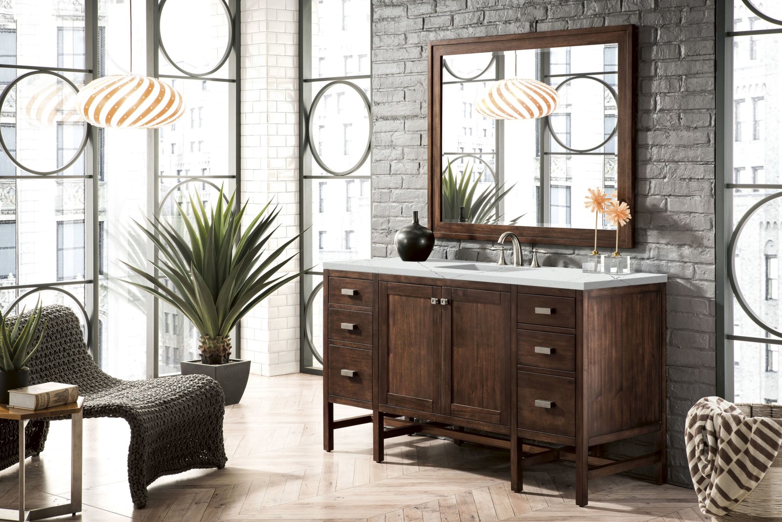 James Martin Vanities E444-V60S-3ENC Addison 60″ – White