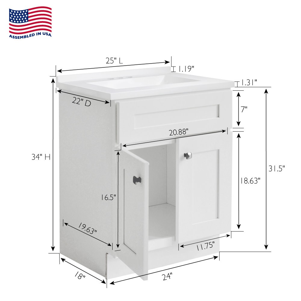 Design House 215624 Brookings 24″ – White