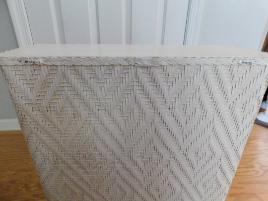 Wicker Vanity Cabinet,Bath DecorWall or Counter Mount,Great Vintage Condition