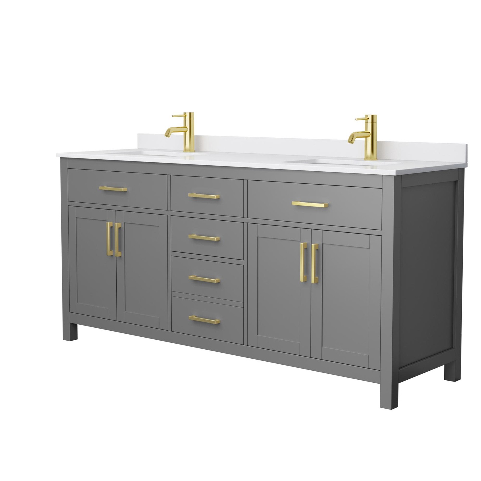 Wyndham Collection WCG242472D-UNSMXX Beckett 72″ – Green / Carrara Cultured