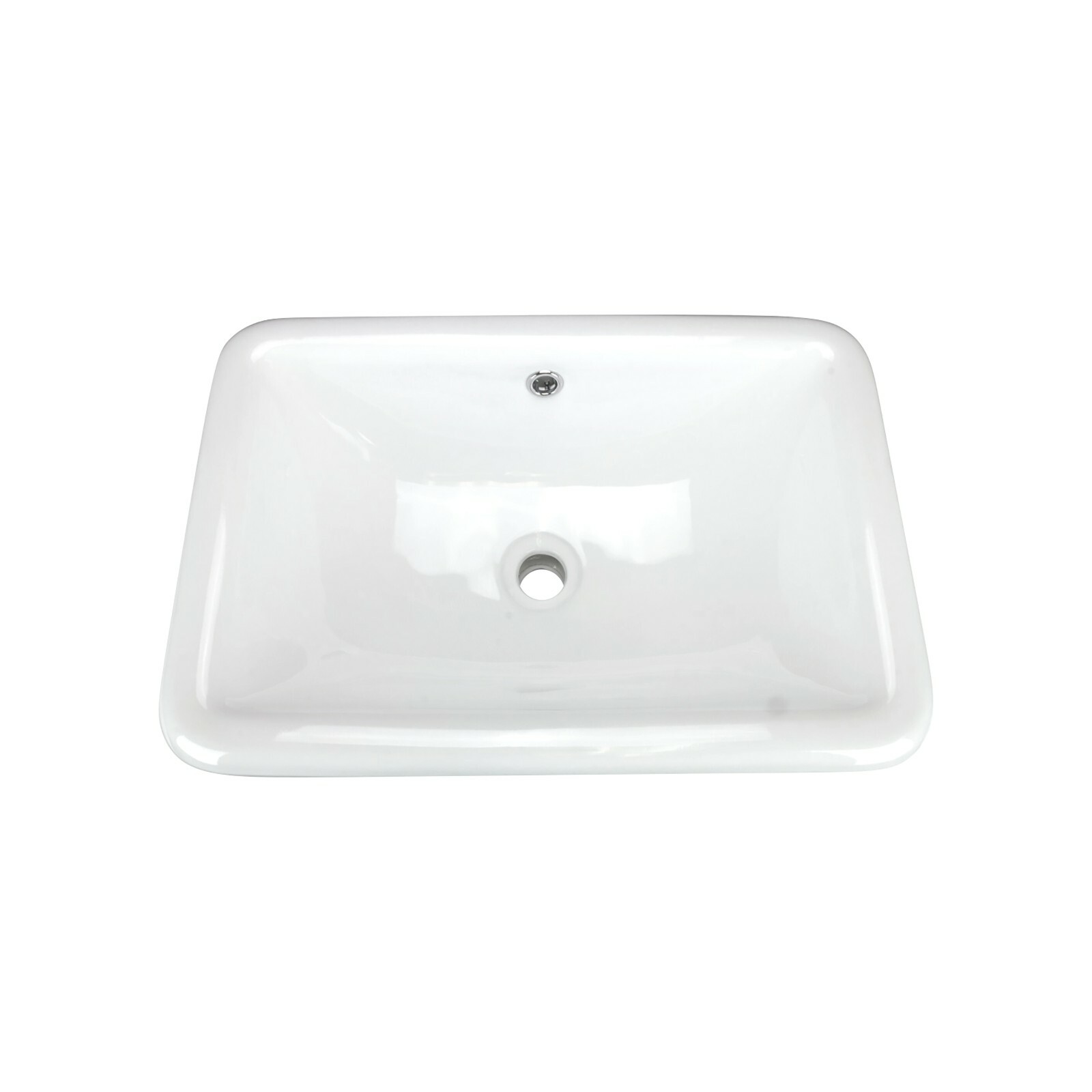 Tuba Rectangular Drop-In Bathroom Sink 21-1/2″ X 14-3/4″ X 7″ White Porcelain