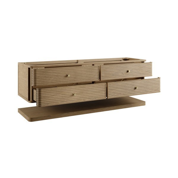 72″ James Martin Allamari D640-V72-DMS Double Vanity Cabinet Dune Mist