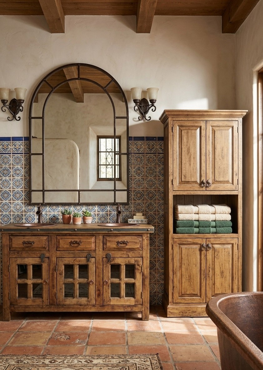 Abbot Rustic Medium Stain Bathroom Vanity