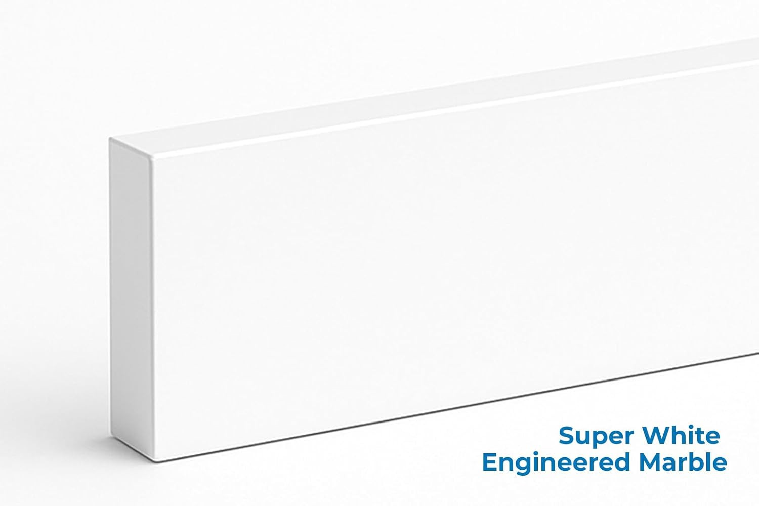 Bathroom Vanity Sink Backsplash/Sidesplash (Super White Engineered Marble, 4″ X