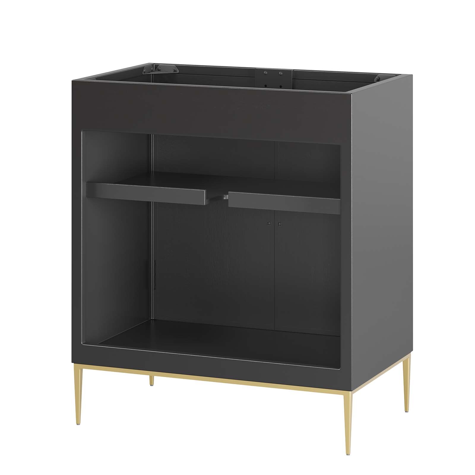 Modway Awaken 30″ Bathroom Vanity Cabinet in Black – Sink Basin Not Included