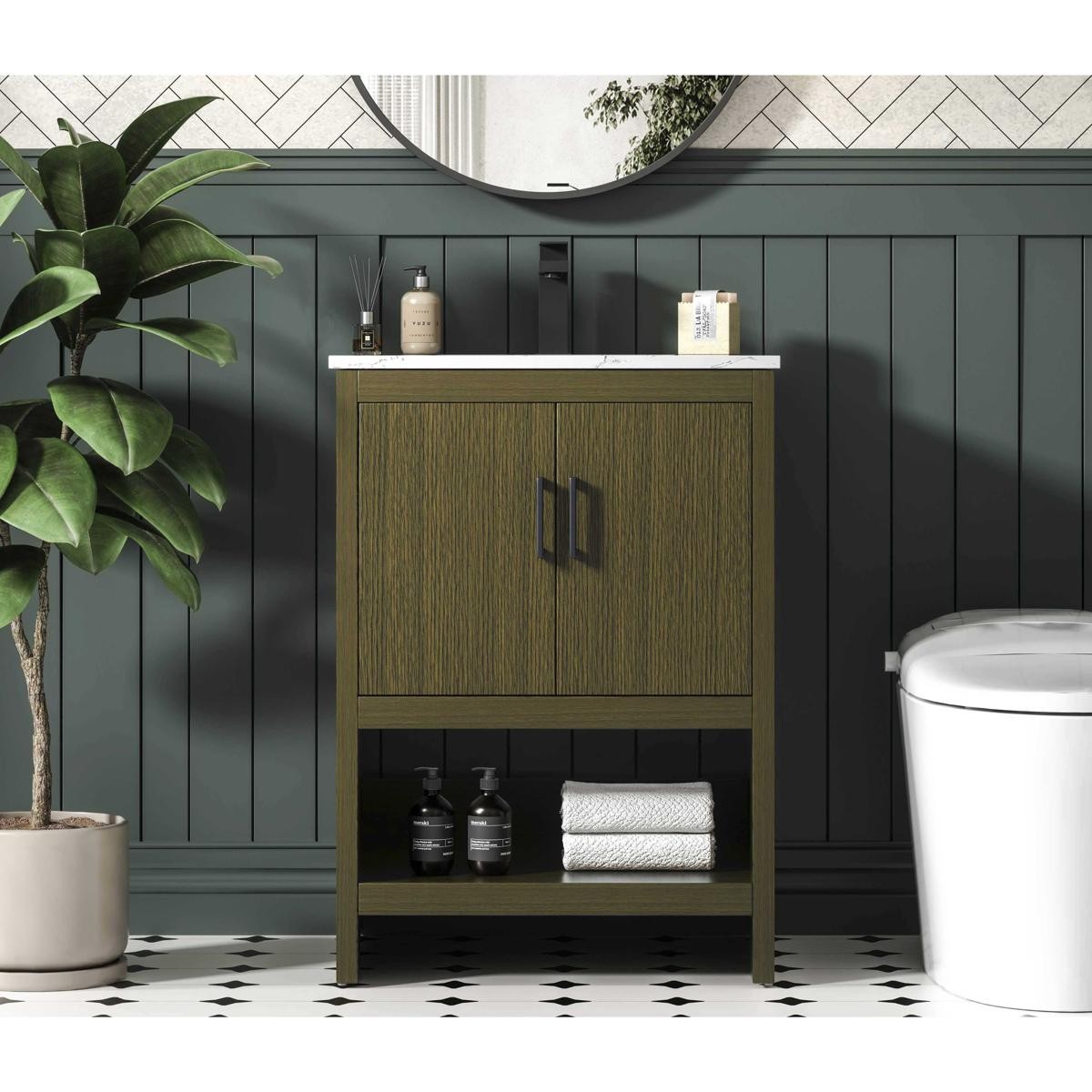 Elegant Lighting VF25224MCB Ira Vanity Chestnut Brown