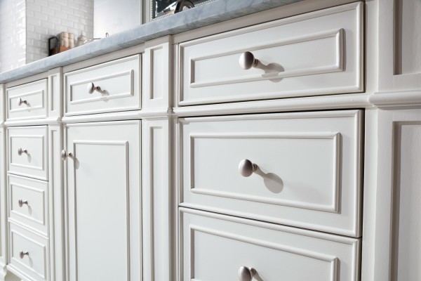60″ James Martin Bristol 157-V60S-BW-3CAR Vanity Cabinet 3 CM Carrara Marble Top