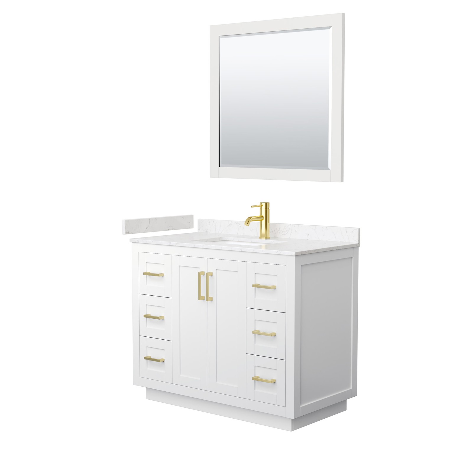 Wyndham Collection WCF2929-42S-VCA-M34 Miranda 42″ – Dark Gray / Carrara