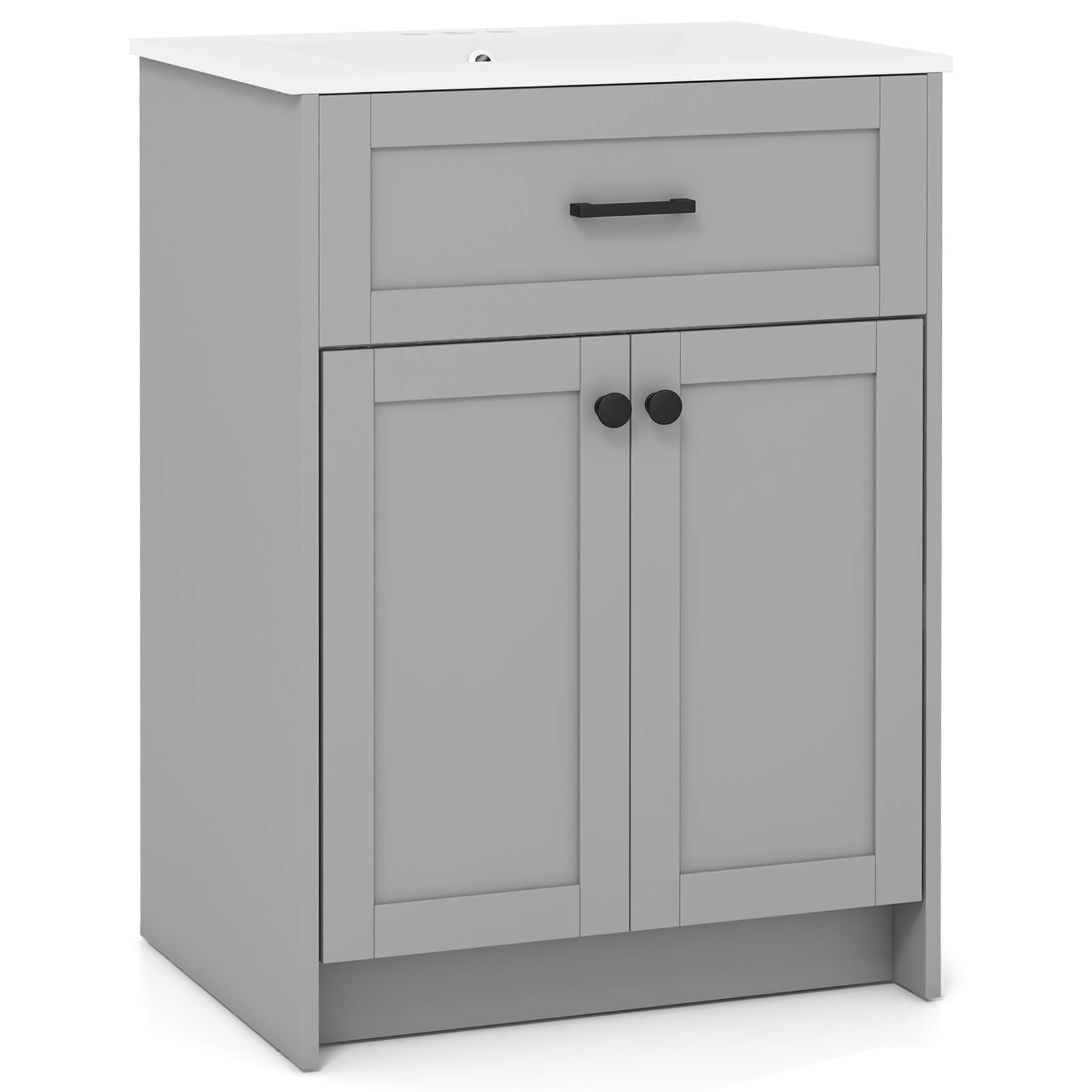 Bathroom Vanity Unit with Basin Under Sink Bathroom Storage Cabinet Freestanding