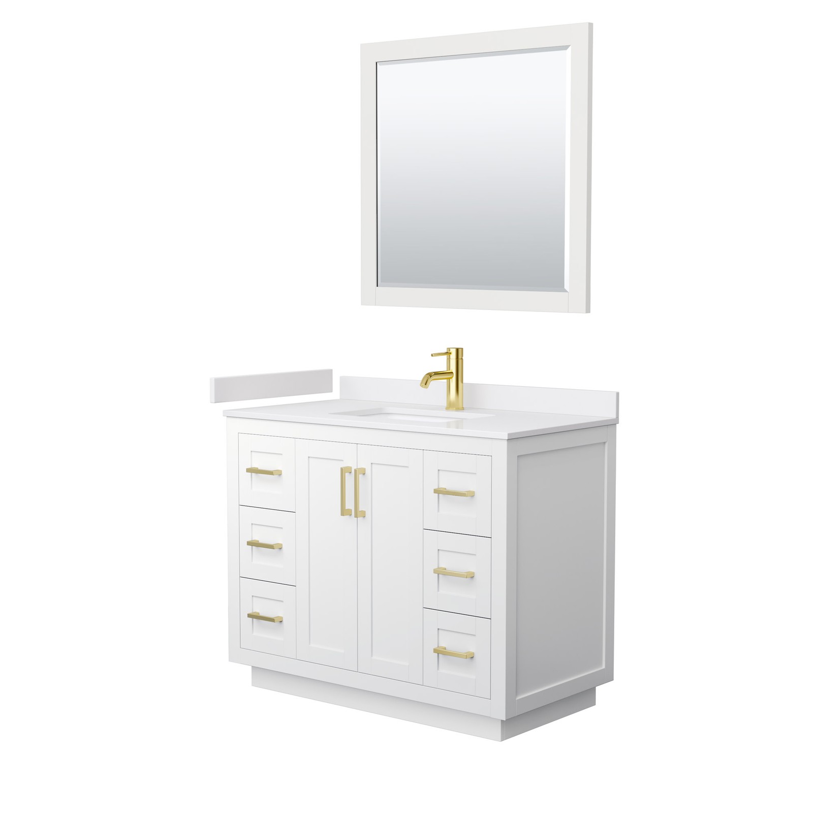 Wyndham Collection WCF2929-42S-VCA-M34 Miranda 42″ – Dark Gray / Carrara