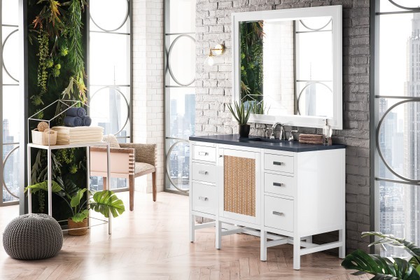 48″ James Martin Addison E444-V48-GW-3CSP Vanity Cabinet Charcoal Soapstone Top