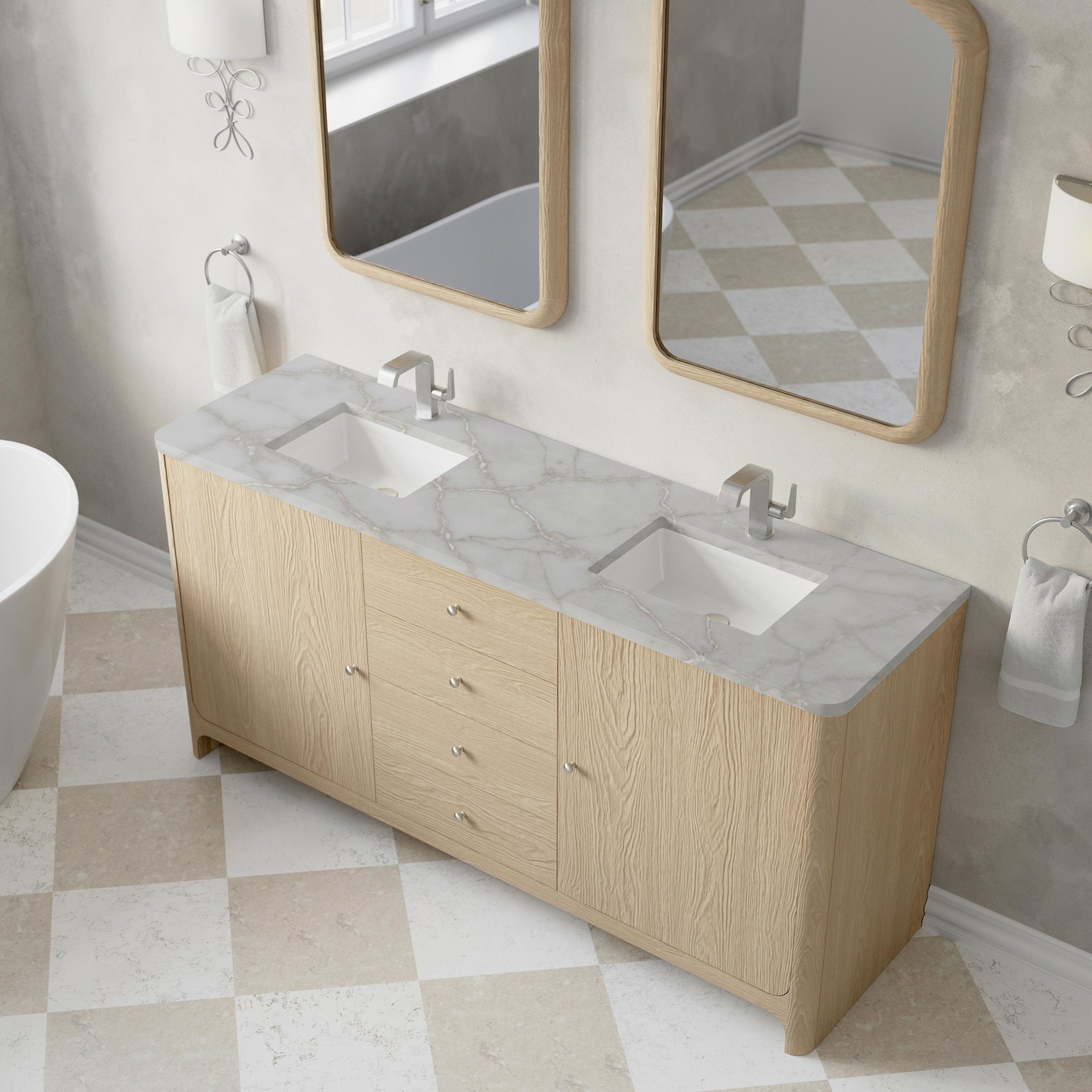 James Martin Vanities D125-V72-3VSL Gracyn 72″ – Sable