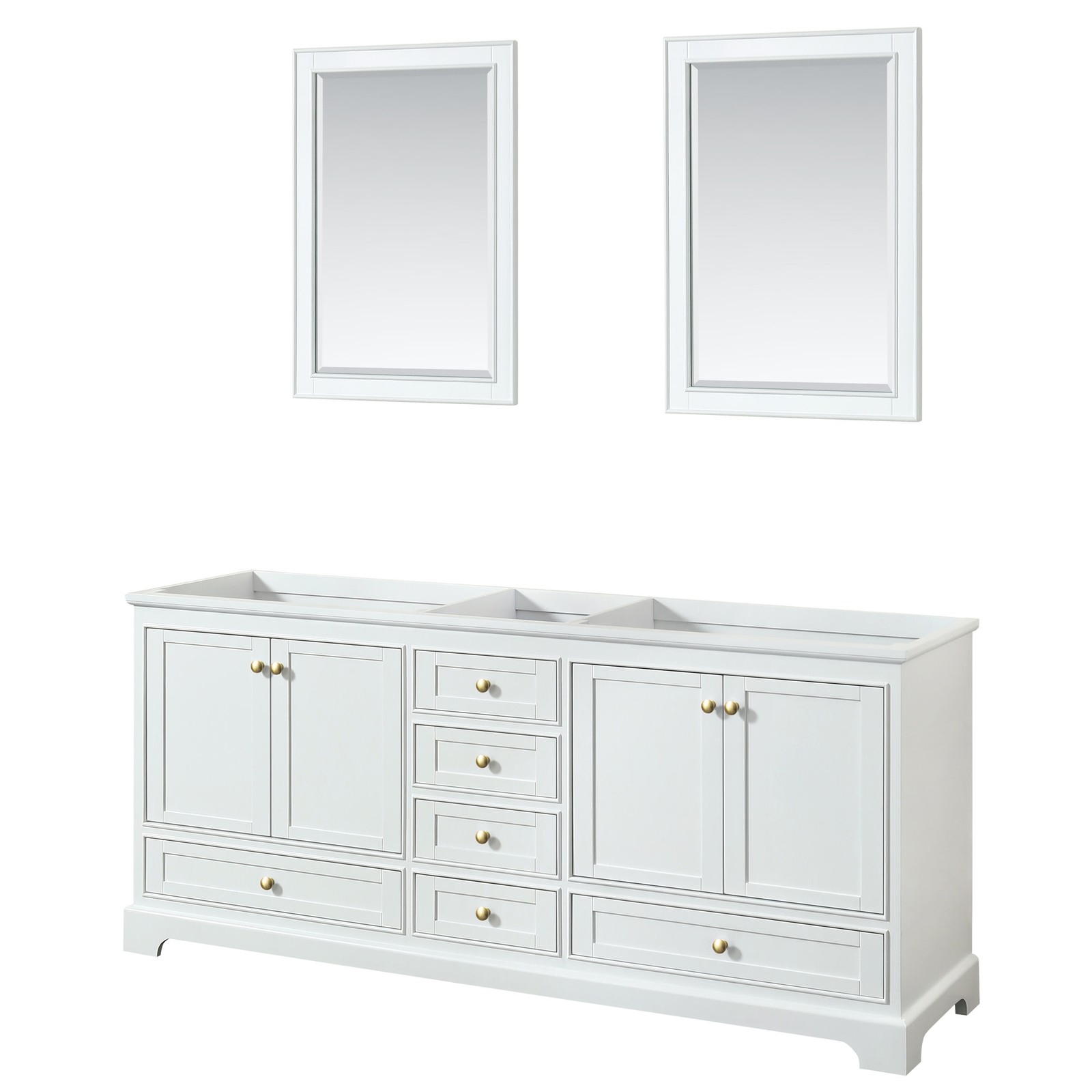 Wyndham Collection WCS202080DCXSXXM24 Deborah 79″ Double – White / Brushed Gold