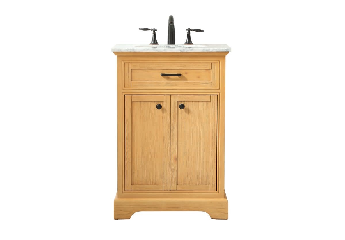 Elegant Lighting VF15024WH Americana 24″ – Natural Wood