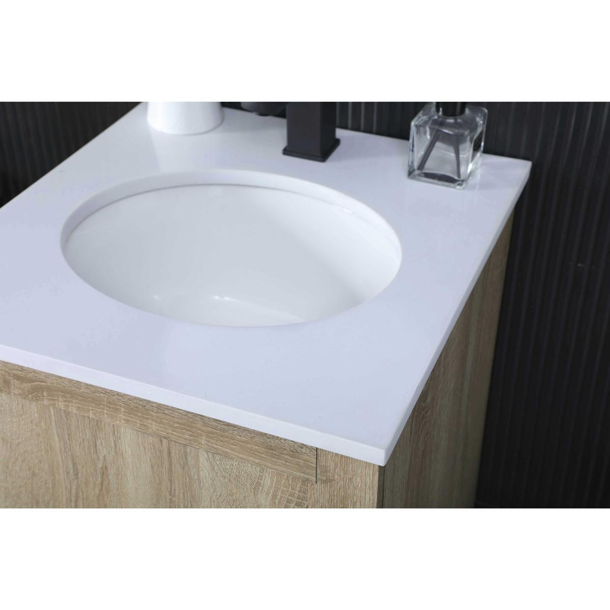 Elegant Lighting VF2818MW Soma 18 X 34 inch Mango Wood Bathroom Vanity Cabinet