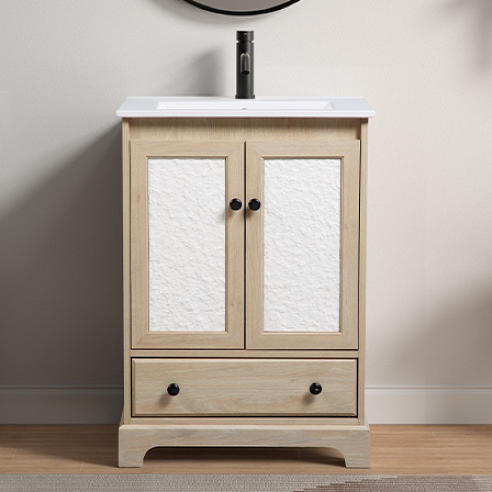 Ready to Assemble Bathroom Cabinet 24″ Wooden Vanity Sink Base
