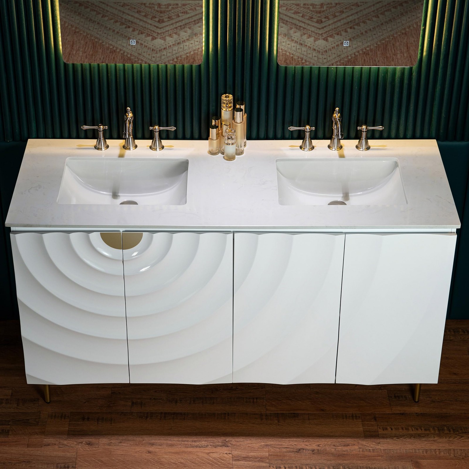 Woodbridge 60″x22″ Bathroom Vanity with Double Ceramic Undermount Sinks