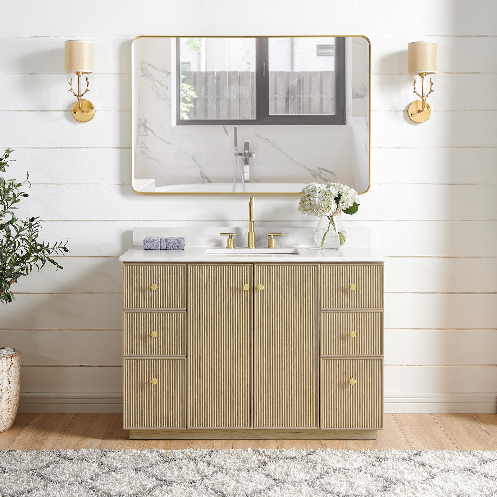 Miseno MV-NM-OZA48-WQT Oza 48″ – Aged Natural Oak